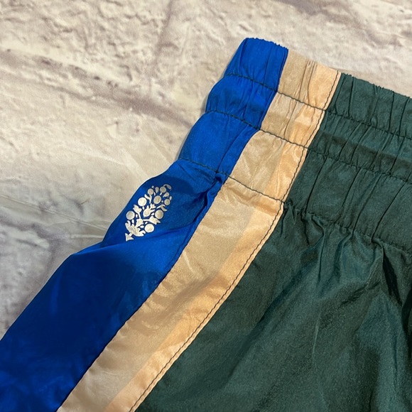 Free People Movement XLarge Green, Peach and Royal Blue Striped Track Pants - Picture 7 of 9
